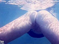 Swimming Turns Steamy with Deep Underwater Creampie Filling Wet Pussy