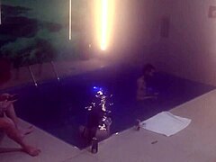 friends transform motel pool into secret threesome hideout