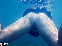 Swimming Turns Steamy with Deep Underwater Creampie Filling Wet Pussy