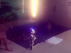 friends transform motel pool into secret threesome hideout