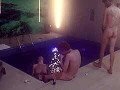 friends transform motel pool into secret threesome hideout