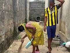 black pussy squirts endlessly riding harveyxbush's huge cock doggystyle backstage