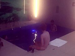 friends transform motel pool into secret threesome hideout