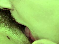 Brunette Lesbian Girlfriends Rub Clit into Fingering Lick Orgasm Bang