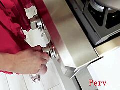 big tits stepmom sucking cock while cooking then creampie her?