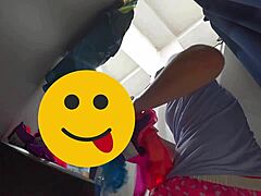 hidden cam spies curvy blonde milf's hairy pussy big ass no panties in fitting room