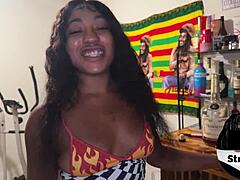 Stepsister Twerks Fat Ebony Ass in Benz but Takes Monster BBC Anal Ride