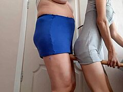 Milf Stepmom and Brunette Share Intimate Mutual Masturbation Session