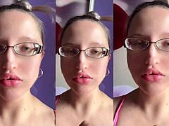 wanna hear me chew this huge food messily with glasses on?