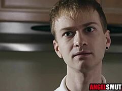 stepmom's huge tits bounce wildly during rough young fuck