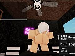 that white haired robloxian whore with huge tits and ass gets smashed hard on monday