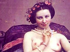 Granny's hairy pussy confessions from Victorian times, erotic tales of milf beaver in retro style