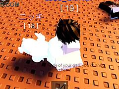 bold roblox crossdresser fucks hard with condom on