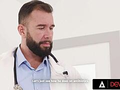 horny alison rey fucks boyfriend's doctor right in front of him devilsfilm