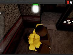 ROBLOX CHICA FNAF GETS POUNDED BY HUGE BBC IN STUDIO SEX FRENZY!