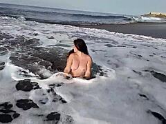 Stepmom wants nude beach pics with stepson 📸 curvy tits out!