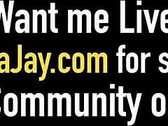 Sara Jay fingers her big tits ass to orgasm in steamy lesbian play