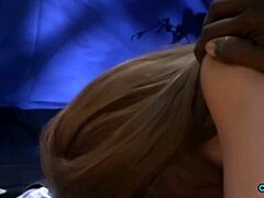 Redhead slut, ready for interracial dp camping with big tits out?