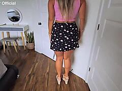 hot latina stepmom's big tits bounce as i cum all over them lol