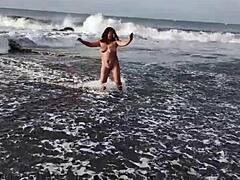 Stepmom wants nude beach pics with stepson 📸 curvy tits out!