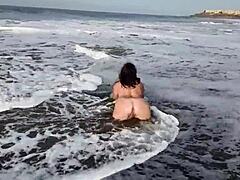 Stepmom wants nude beach pics with stepson 📸 curvy tits out!