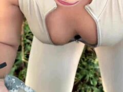 Hot asian stopped at police checkpoint fucks bareback with carioca cop in the woods pov cumshot