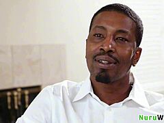 gorgeous blonde kenzie taylor big boobs nuru massage naked black client isiah maxwell