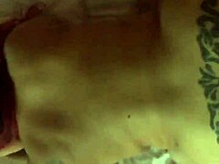 blonde with tattoo bent over doggystyle ready for action