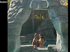 Hotwife Busty Boston Deepthroats BBC Poolside