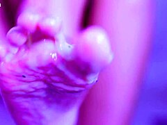 bia roman gags deepthroat licks sexy feet toes messy squirting choking fetish
