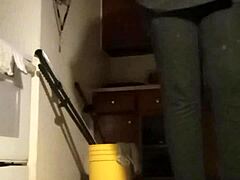 amateur workout session with pumping music beats