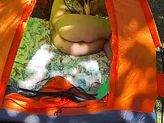 fiery redhead solo masturbates wildly on nude praia do pinho beach in balneario camboriu