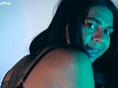 latina goddess wants boy to play with her sexy feet toes and heels