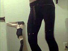 sexy teen cass dances solo stripping clothes ripped off wild