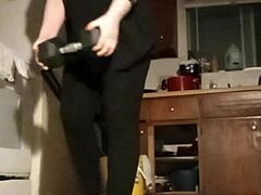 amateur workout session with pumping music beats