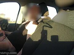 stranger spies wife deepthroating cock in school lot car quickie