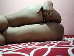 Hot Beautiful Girl Fingers Herself Watching Sexy Tits Video