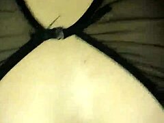 Fucking my sexy girlfriend's ass with buttplug while she wears lingerie and cums hard