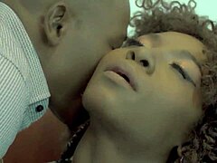 Busty African doctor blows licks fingers patient doggystyle cum on ass.