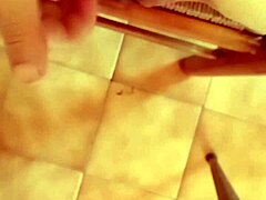 brunette relaxes slow teasing her pregnant pussy closeup