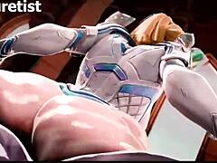 kiriko deepthroats cock as emma frost ass gets fucked