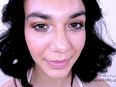 dazzling brunette model surrenders to intense fucking during her big audition