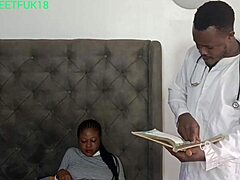 Young Pussy Dripping as Doctor Rips Clothes for Black Cock Doggystyle Squirting Ride!