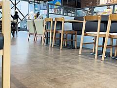 korean milf in stockings heels bends over car for outdoor ass licking pervert fetish