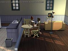 innocent stepsis bounces wildly on bro's lap like a naughty pony at the desk