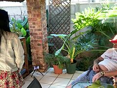 Stepsis and I Mutual Masturbate Outdoor Close-Up Skirt Lifted