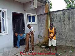 Neighbors join me for outdoor rainy day fuck fest. Petite teens take turns riding hard.