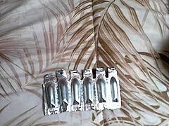 glycerin suppositories shoved deep in ass with vibrator