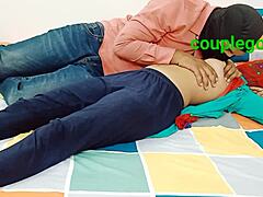 Wet Indian girl bent over doggystyle in outdoor field fuck