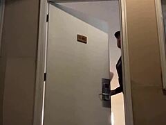 wild restroom sex bubble bath risky hotel pounding!